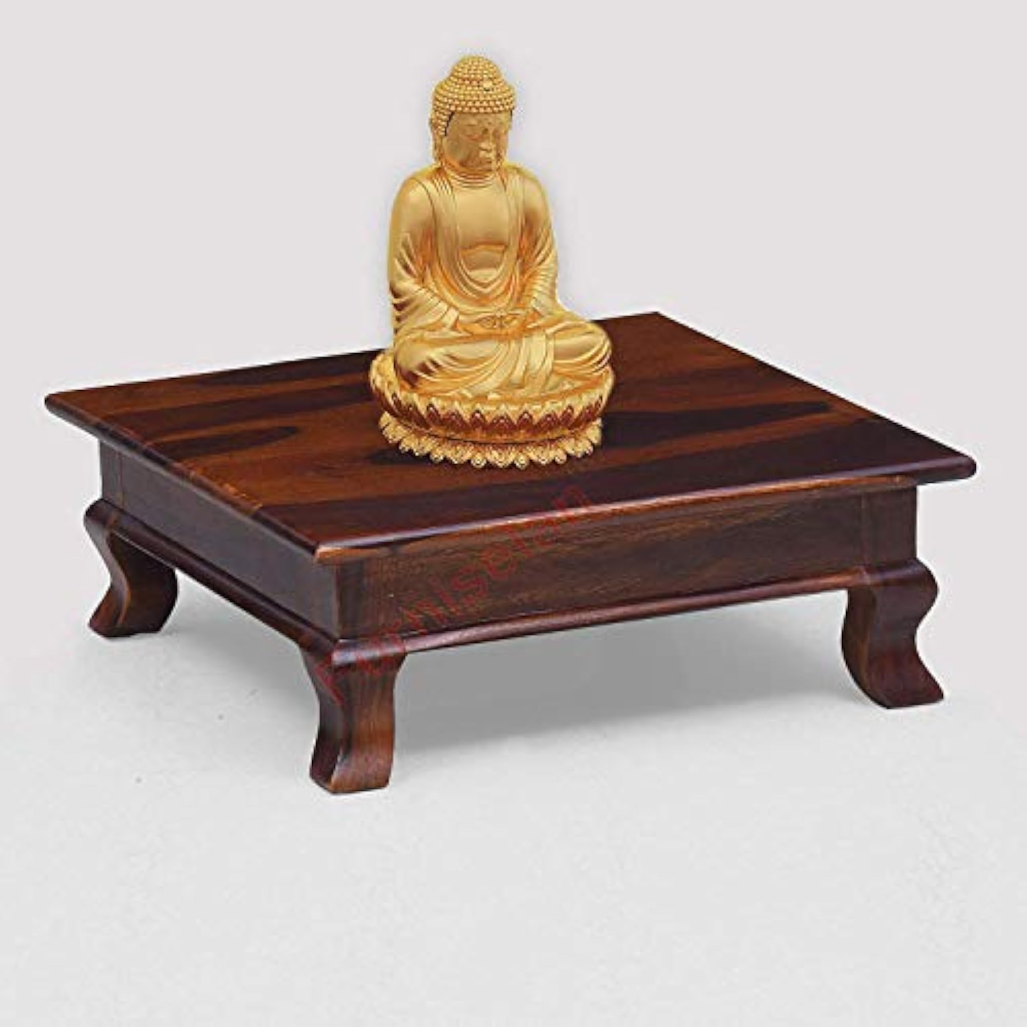 Wooden Chowki for Home, Decorative Pooja Stool